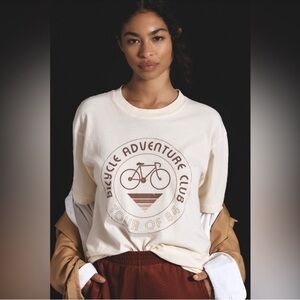 Anthropologie "Back When" bicycle short-sleeve graphic tee XS